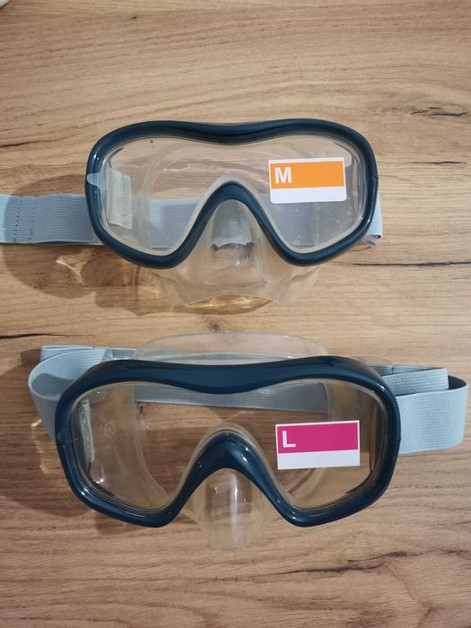 Óculos e respirador de mergulho
