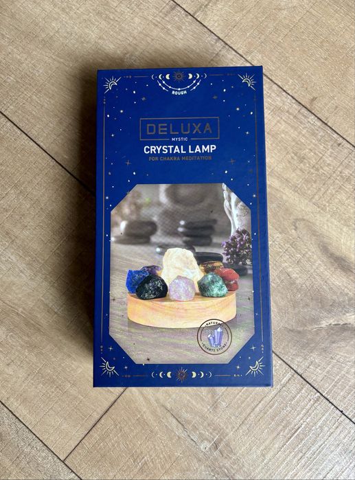 Lampka LED z kryształami # naturalne kamienie # Deluxa crystal lamp