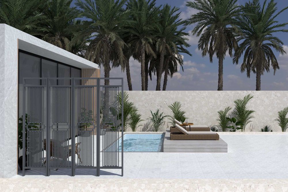 Mobilny taras / zadaszenie basenowe / konstrukcja ogrodowa