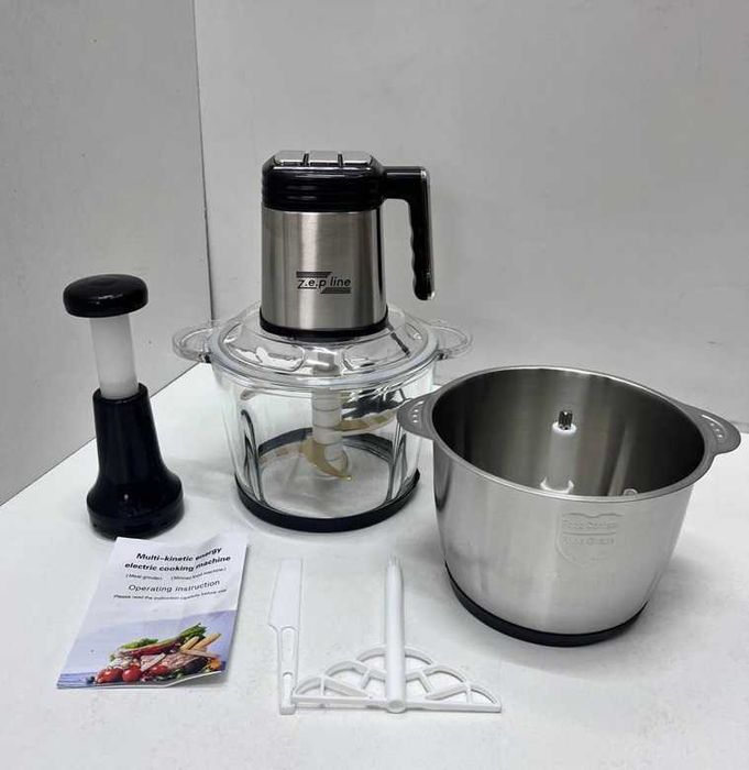 НЕМЕЦКИЙ измельчитель-блендер 6в1 с 2 чашами 3,2 литра 3000 Вт Zepline