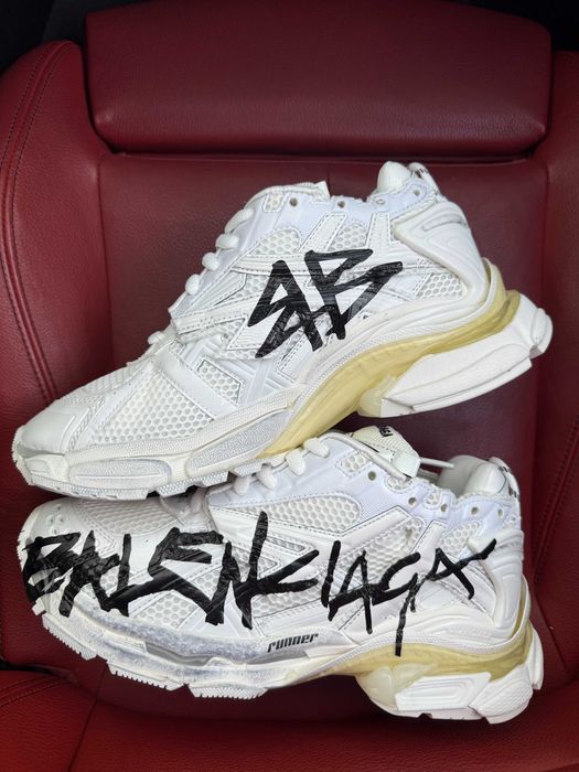 (БЕЗ ПЕРЕДОПЛАТИ) Balenciaga Runner Graffiti White баленсіага раннер