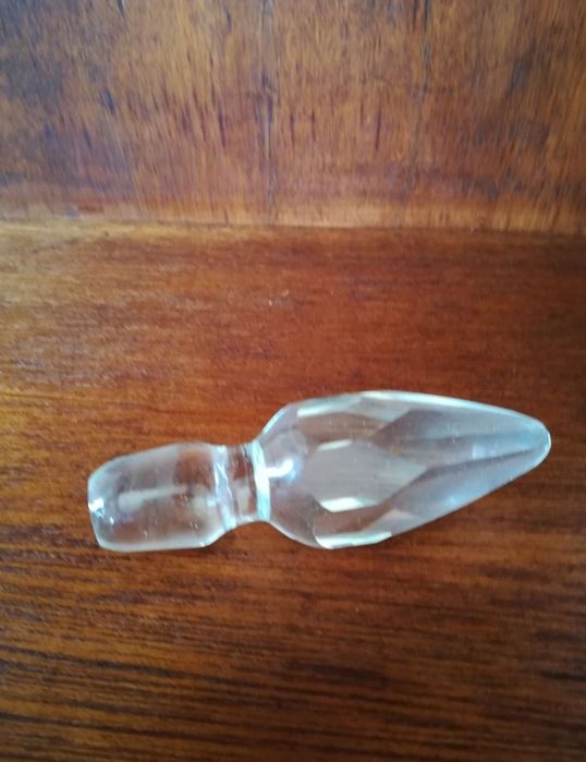 Garrafa de vidro com tampa vintage