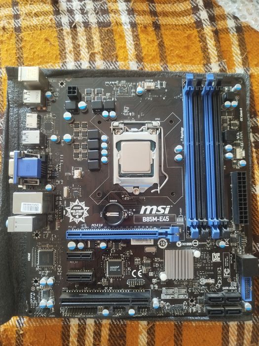 Płyta główna MSI B85M-E45, procesor i5-4590T, 16gb RAM + 2gb RAM + maskownica