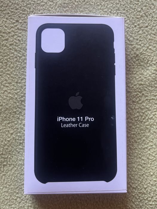 Capa pele preta original apple iphone 11 pro