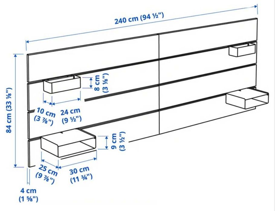 Cabeceira cama Nordli Ikea