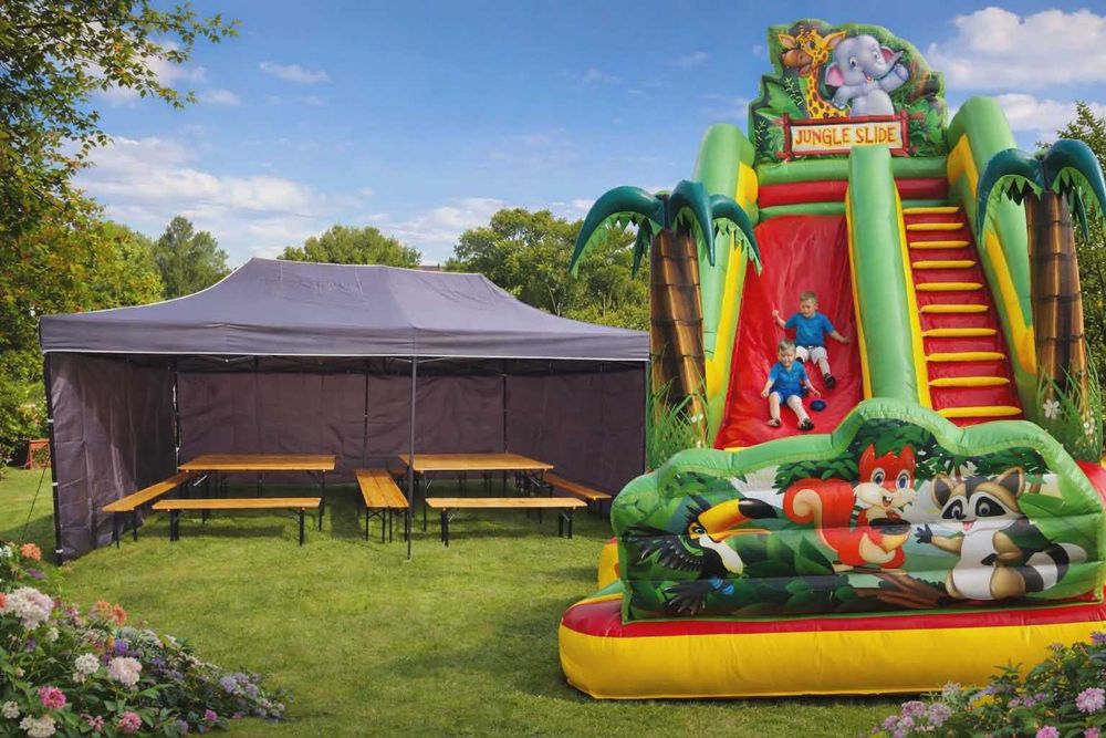 Wynajem dmuchańca, wynajem namiotu, wynajem dmuchanej zjeżdżalni