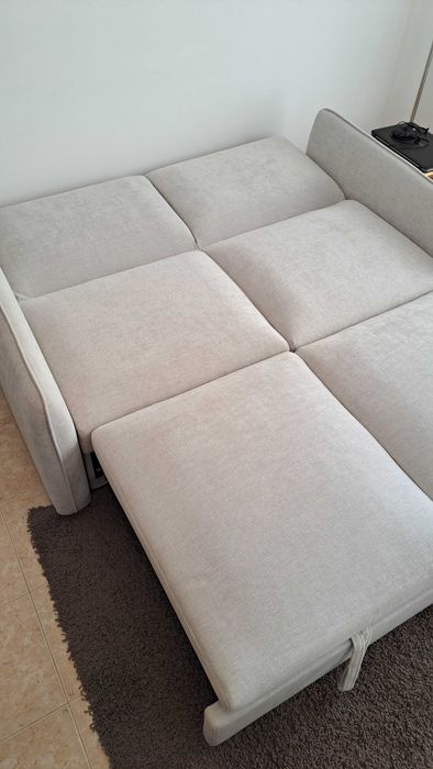 Sofá Cama Novo Cinza Claro