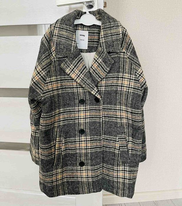 Картате пальто для дівчинки SinSаy