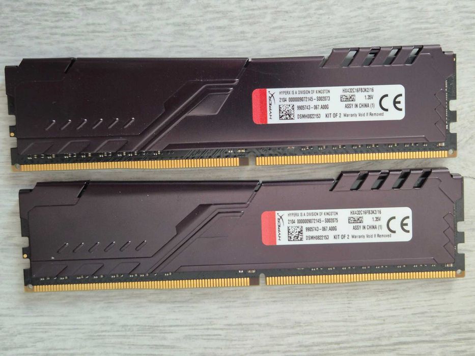 пам'ять DDR4 16GB (2x8) 3200MHz CL16 Kingston FURY \ HyperX. Trade-in