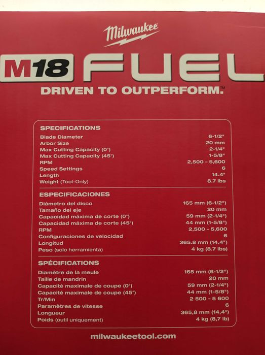 Milwaukee 2831-20 M18 FPS55-0P Aккумуляторная погружная дисковая пила