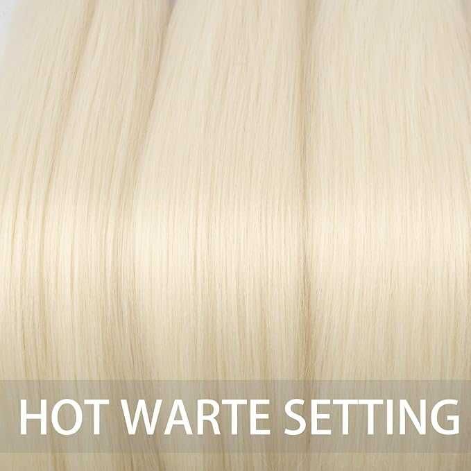 Włosy do warkoczyków, syntetyczne, doczepiane, białe, 8 sztuk po 60 cm