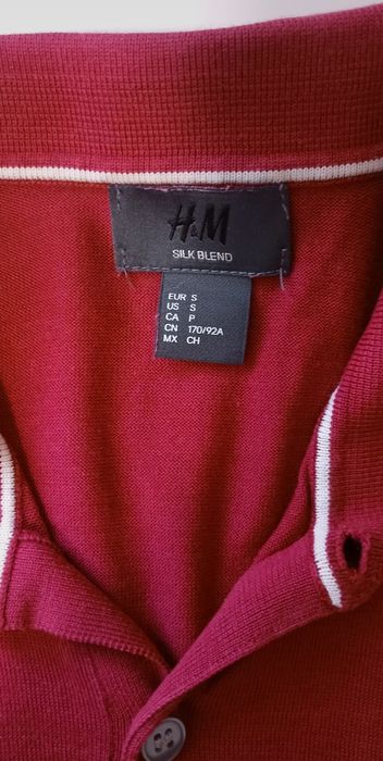 Polo vermelho em malha de manga curta HM