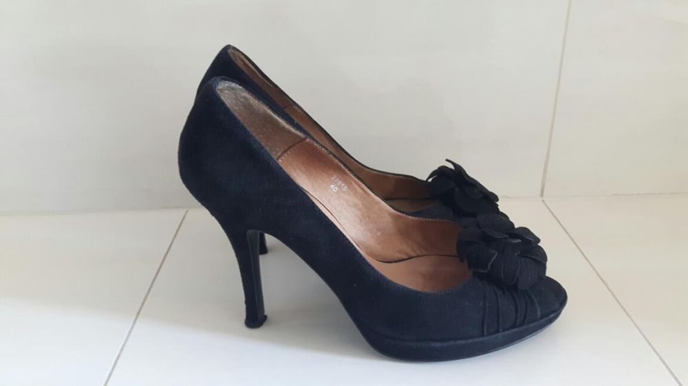 Eleganckie czółenka skóra naturalna wesele r.40