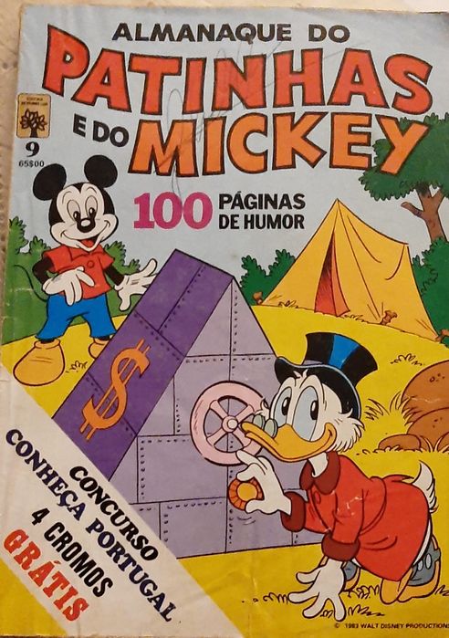 Livro BD Almanaque do patinhas e mickey de 1983 n 9