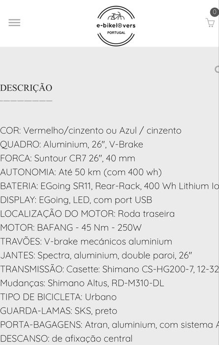 Bicicleta Gitane Organe e-city