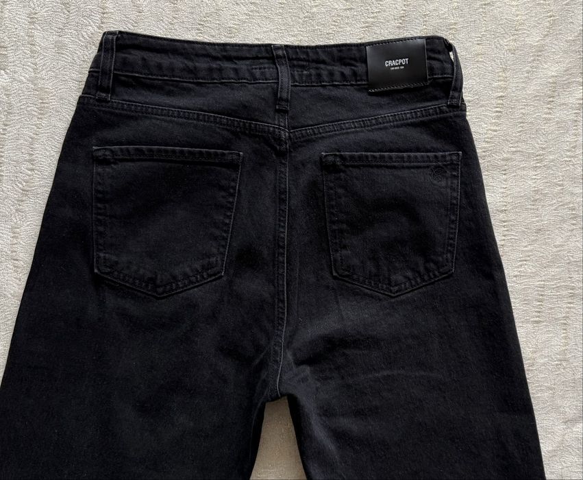Жіночі чорні джинси кльош CRACPOT JEANS розмір 28  S-М  високa посадка Туреччина