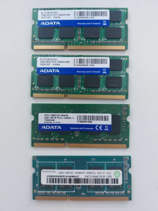 Процесори Intel, пам`ять SO-DIMM DDR3 для ноутбуків.