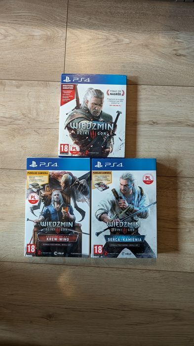 Wiedźmin 3 PS4 plus komplet kart do gwinta folia