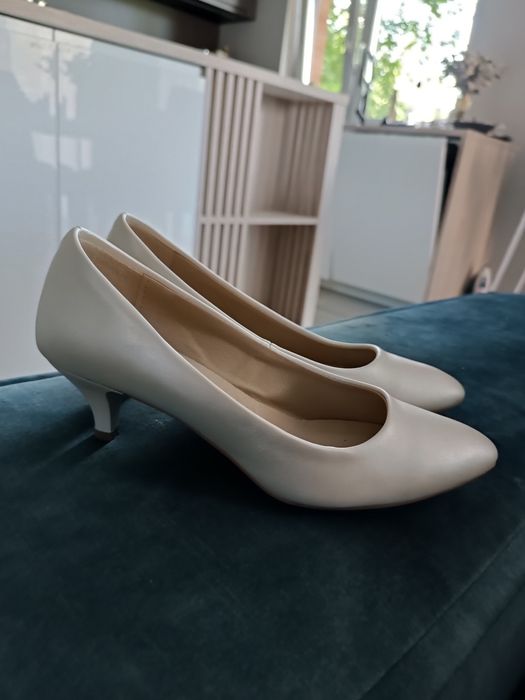 Perłowe ślubne szpilki LIVIA IVORY