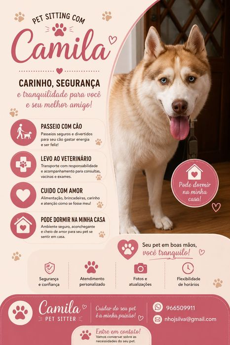 Pet sitting cuidadora de cães