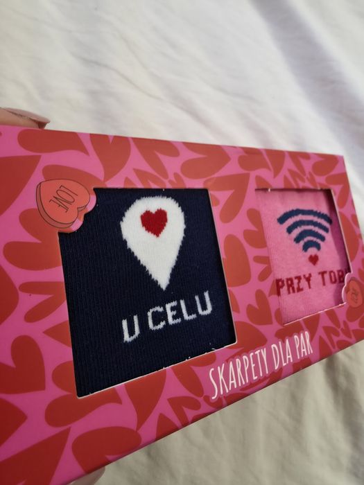 Zestaw prezentowy dla par skarpetki prezent walentynki