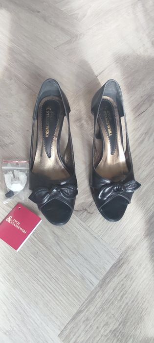 Buty skórzane, czarne Zych & Staszewski, rozmiar 36