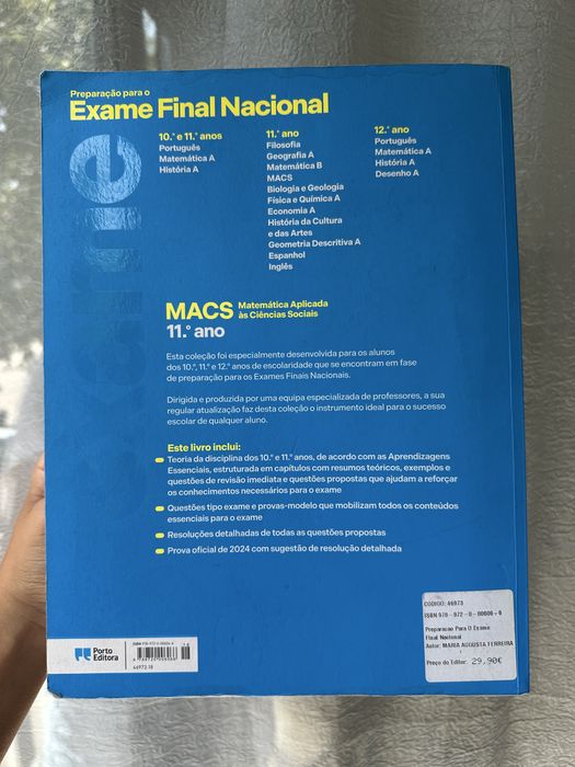 MACS – Preparação para Exame + Caderno de Exercício 10° Ano