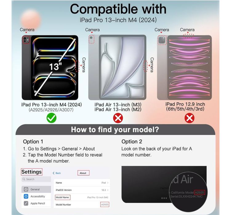 Etui dla iPad Pro 13 Cala M4 (2024) JETech