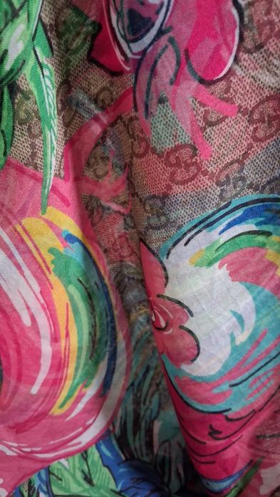 Chusta Gucci monogram + fauna / Bardzo duża