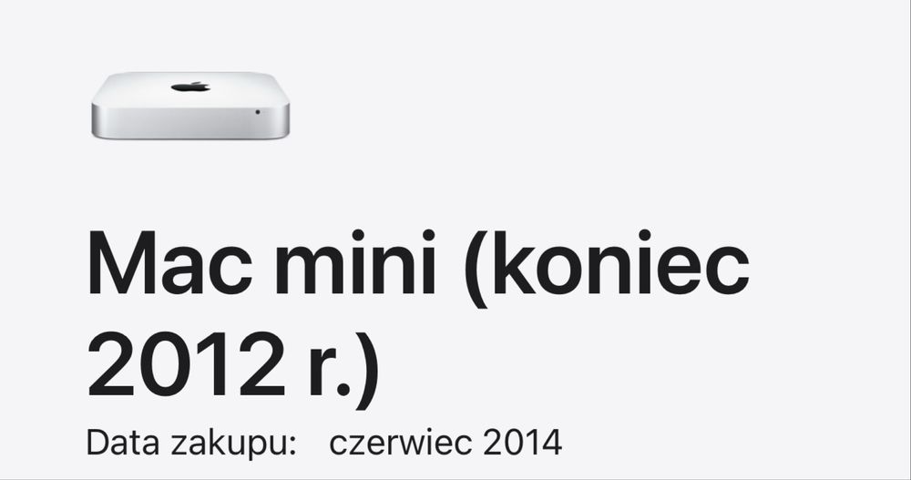 Mac mini A1347 Apple komputer