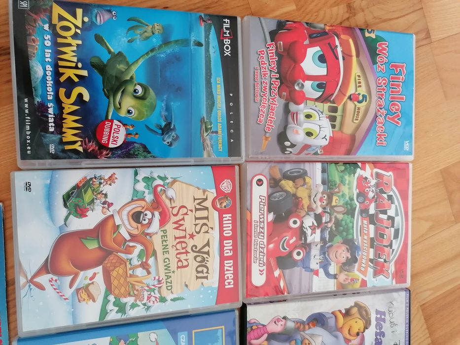 Bajki dvd Kubuś i.., Smerfy, Rajdek, Finley