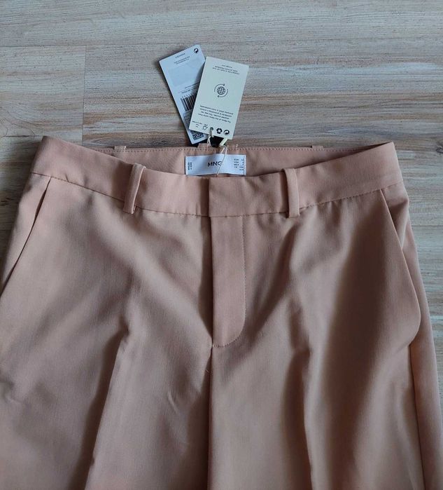 Mango, beżowe spodnie damskie,  rozm. 34