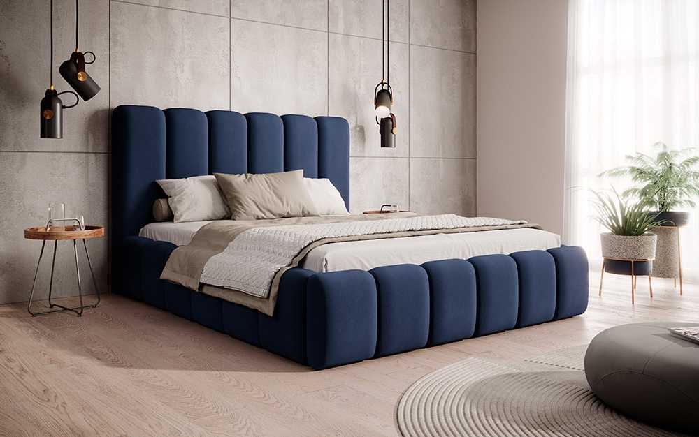 Łóżka tapicerowane JUSTI DARMOWA DOSTAWA z pojemnikiem na pościel