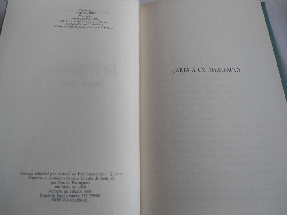 De profundis, Valsa Lenta por José Cardoso Pires