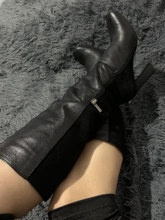 Кожаные сапоги. Без дыр. Целые.