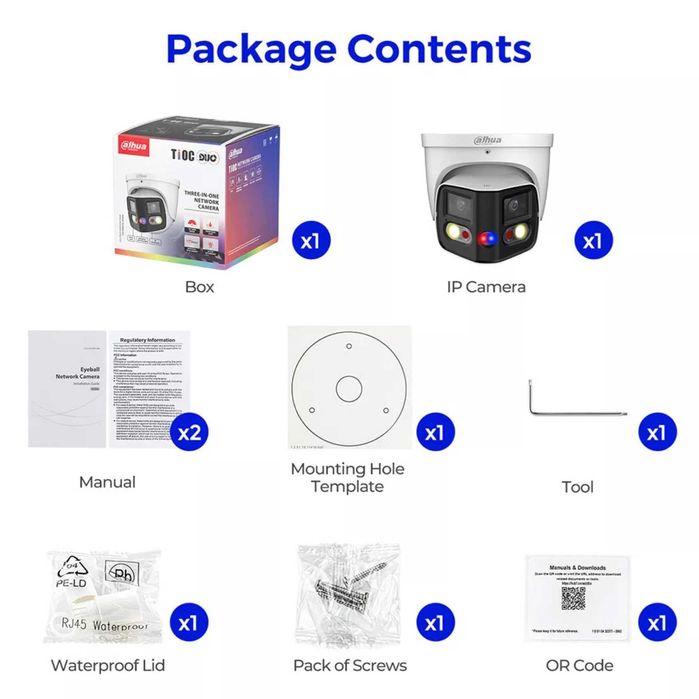 IP камера 8мп Dahua DH-IPC-PDW3849-A180-AS-PV