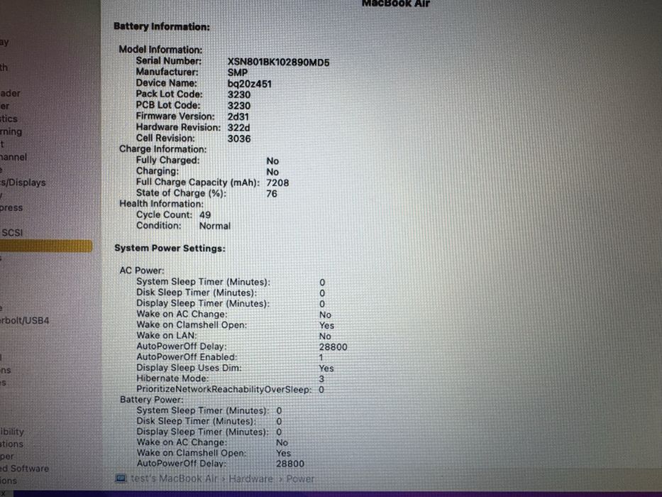 Macbook Air 2015 (Bateria nova)