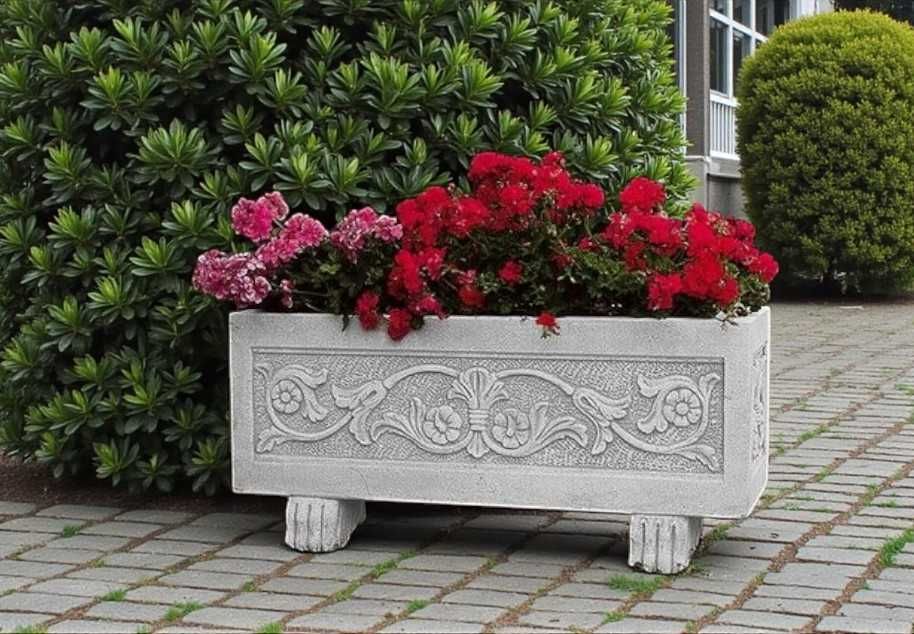 Donica ogrodowa Ginestra konglomerat biały cement figura Ag-Bet