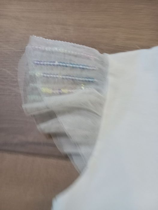 Biała bluzka z bujnymi rękawami rozmiar 164