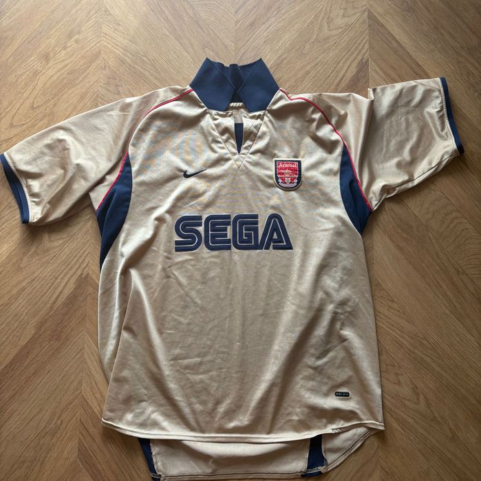Arsenal Londyn 2001/2002 złota koszulka