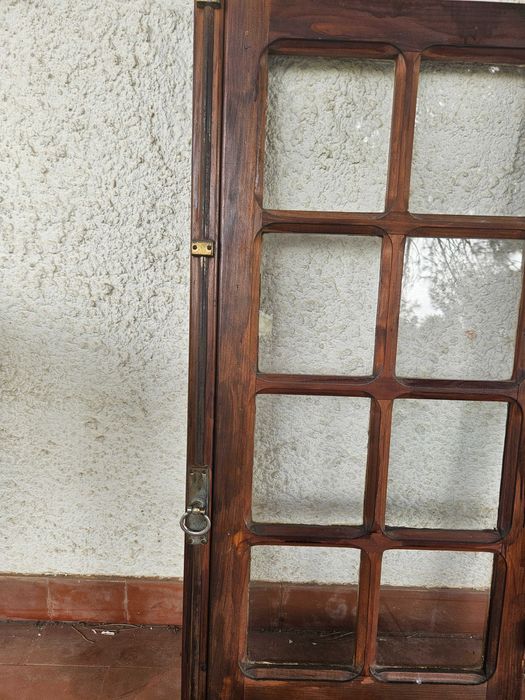 2 Janelas duplas em Madeira com vidros pequenos