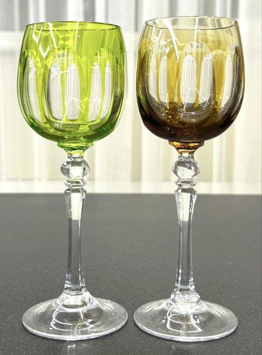 Винтажные хрустальные фужеры для вина WMF Cristal Cabinet GDR Германия