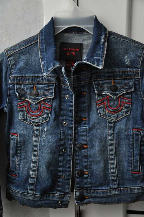 "TRUE RELIGION" джинсовая куртка пиджак джинсовка. р. 5 лет.