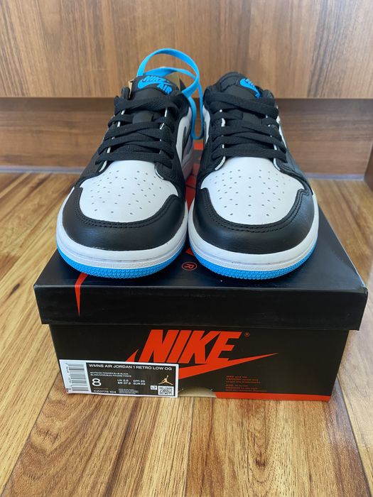 Jordan 1 Low Black Dark Powder Blue 39