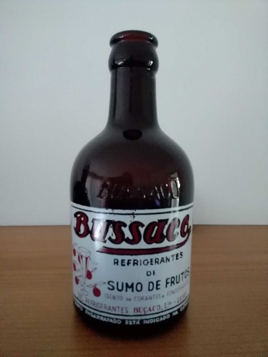 Garrafa Pirogravada Tipo Pote: Laranjada dos Refrigerantes Bussaco - Luso