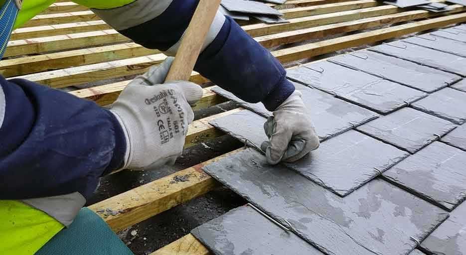 Dachówka Czarny Łupek Kamień naturalny dachowy prostokąt 40x25