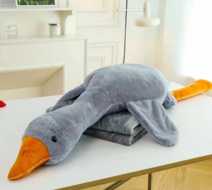 Плед-подушка игрушка гусь-обнимусь 3в1