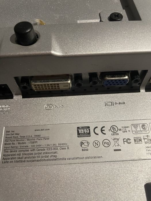 Stary Monitor Dell sprawny