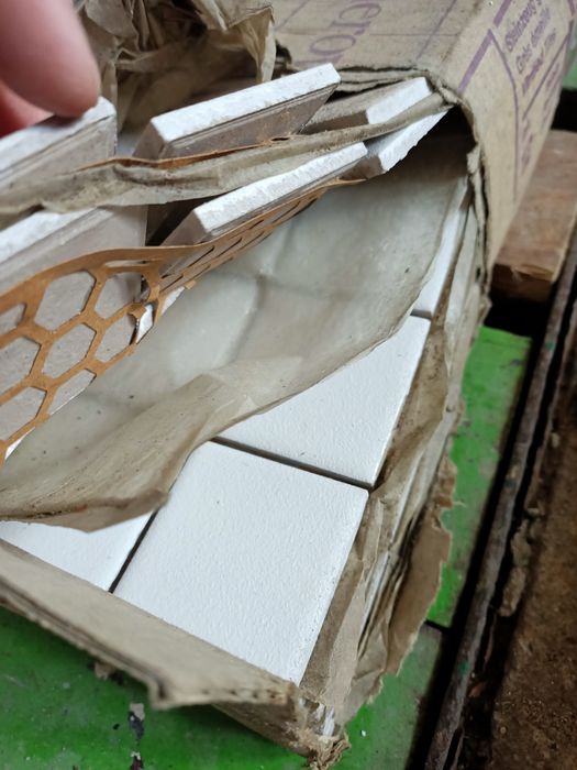 Kafelki mozaika biała kwadraty