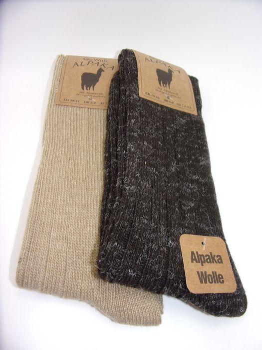2x Skarpety męskie z wełny ALPAKA, rozmiar 39/42. Art 3095